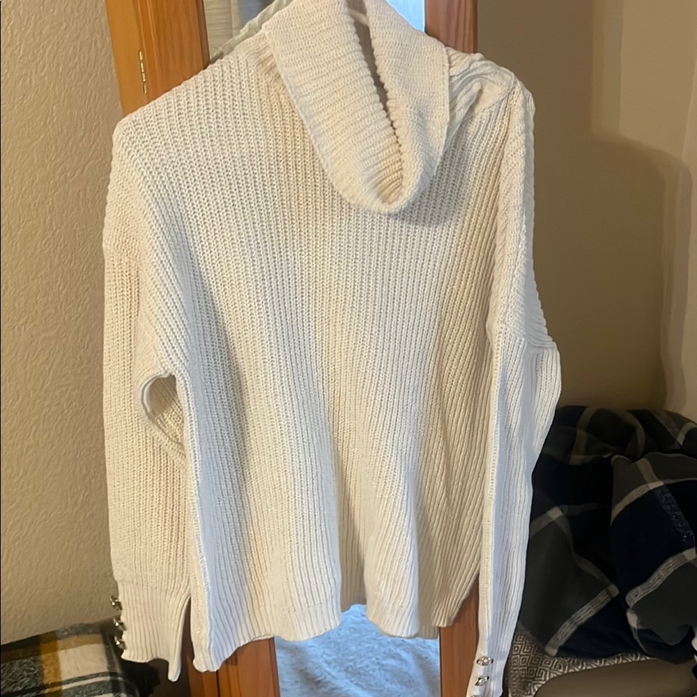 Cozy White Knit Sweater